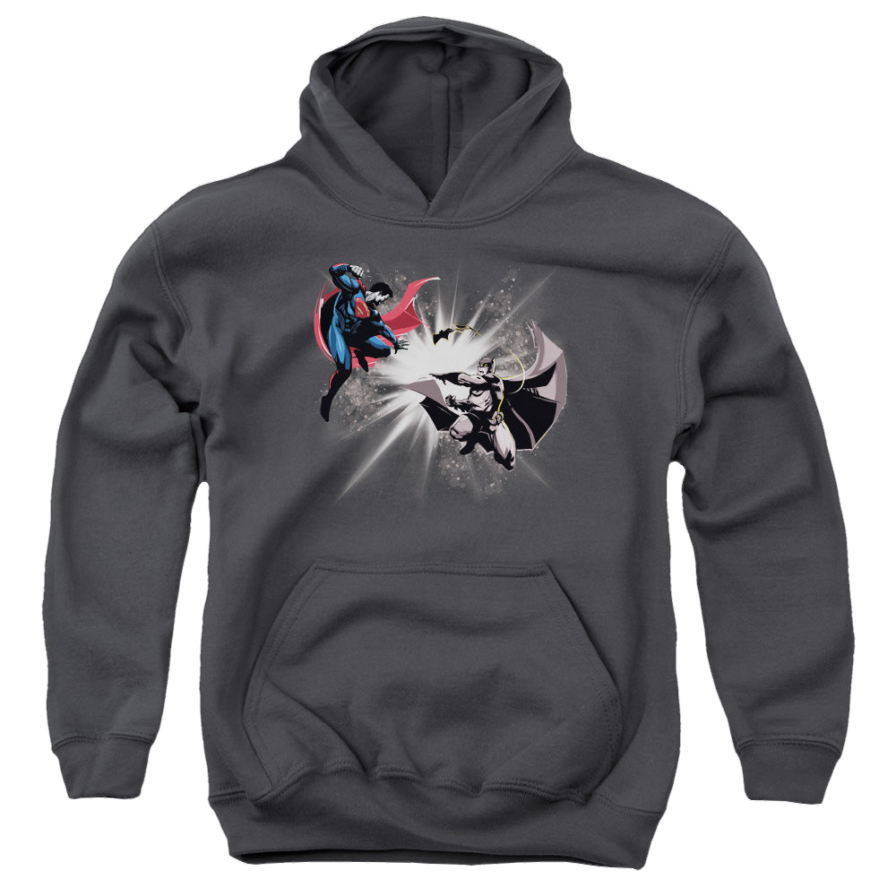 Batman v Superman Fight Burst - Youth Hoodie Youth Hoodie (Ages 8-12) Batman   