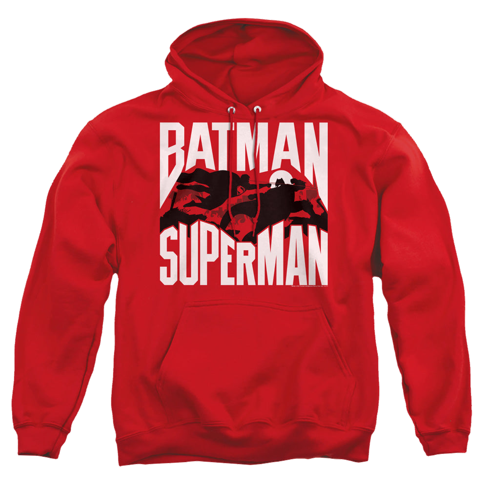 Batman v Superman Silhouette Fight - Pullover Hoodie Pullover Hoodie Batman   