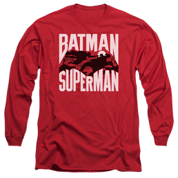 Batman v Superman Silhouette Fight - Men's Long Sleeve T-Shirt Men's Long Sleeve T-Shirt Batman   
