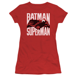 Batman v Superman Silhouette Fight - Juniors T-Shirt Juniors T-Shirt Batman   