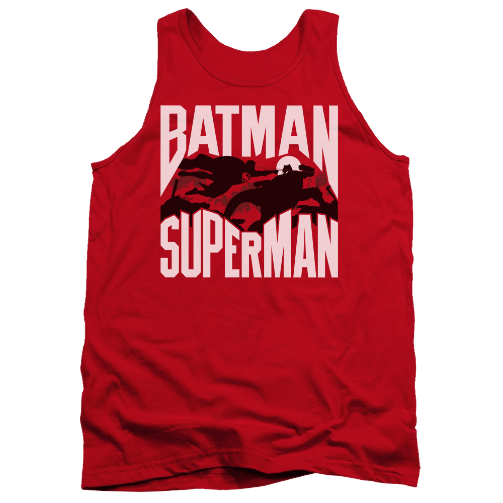 Batman v Superman Silhouette Fight - Men's Tank Top Men's Tank Batman   