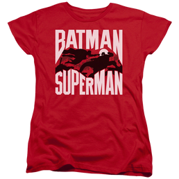 Batman v Superman Silhouette Fight - Women's T-Shirt Women's T-Shirt Batman   