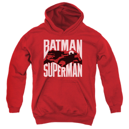 Batman v Superman Silhouette Fight - Youth Hoodie Youth Hoodie (Ages 8-12) Batman   