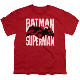 Batman v Superman Silhouette Fight - Youth T-Shirt Youth T-Shirt (Ages 8-12) Batman   
