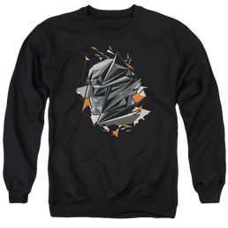Batman v Superman Bat Head Tech - Men's Crewneck Sweatshirt Men's Crewneck Sweatshirt Batman   