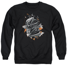 Batman v Superman Bat Head Tech - Men's Crewneck Sweatshirt Men's Crewneck Sweatshirt Batman   