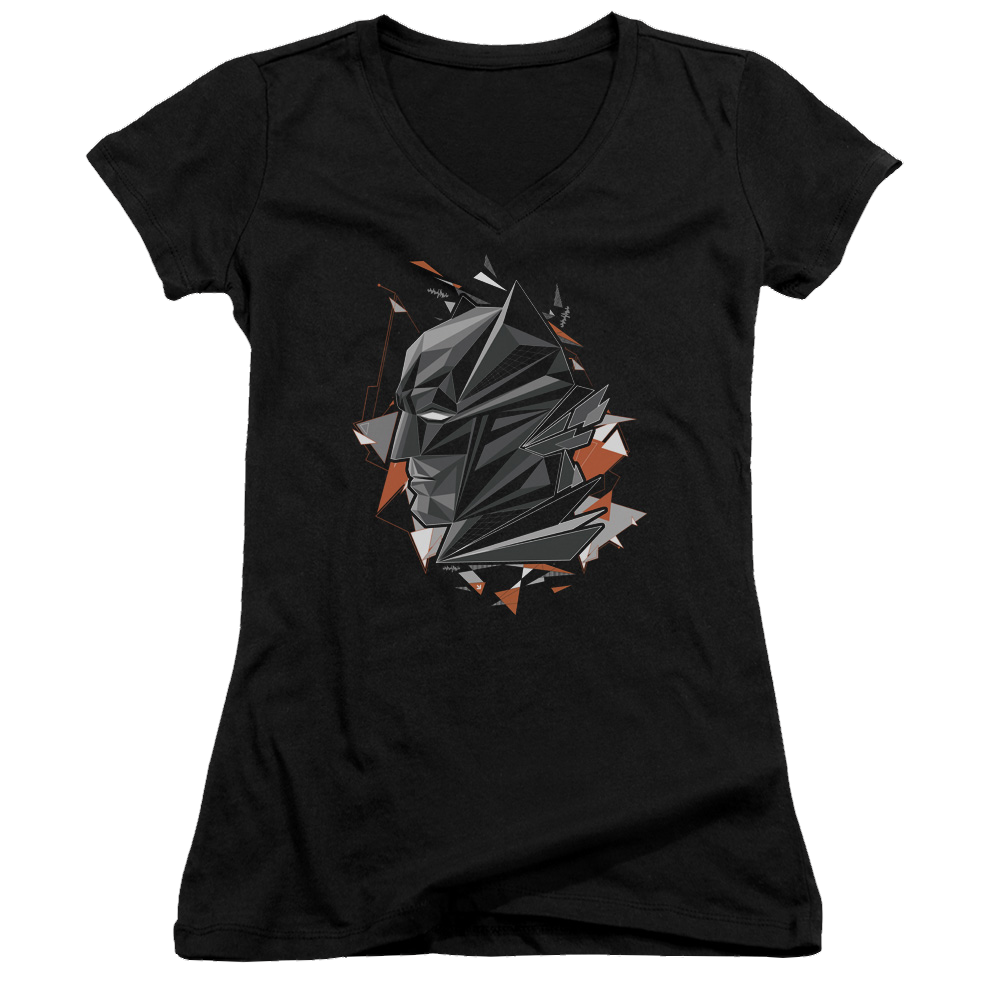 Batman v Superman Bat Head Tech - Juniors V-Neck T-Shirt Juniors V-Neck T-Shirt Batman   