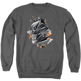 Batman v Superman Bat Head Tech - Men's Crewneck Sweatshirt Men's Crewneck Sweatshirt Batman   