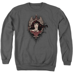 Batman v Superman Winged Goddess - Men's Crewneck Sweatshirt Men's Crewneck Sweatshirt Batman   