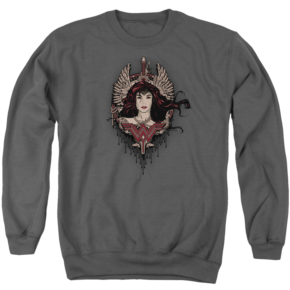 Batman v Superman Winged Goddess - Men's Crewneck Sweatshirt Men's Crewneck Sweatshirt Batman   