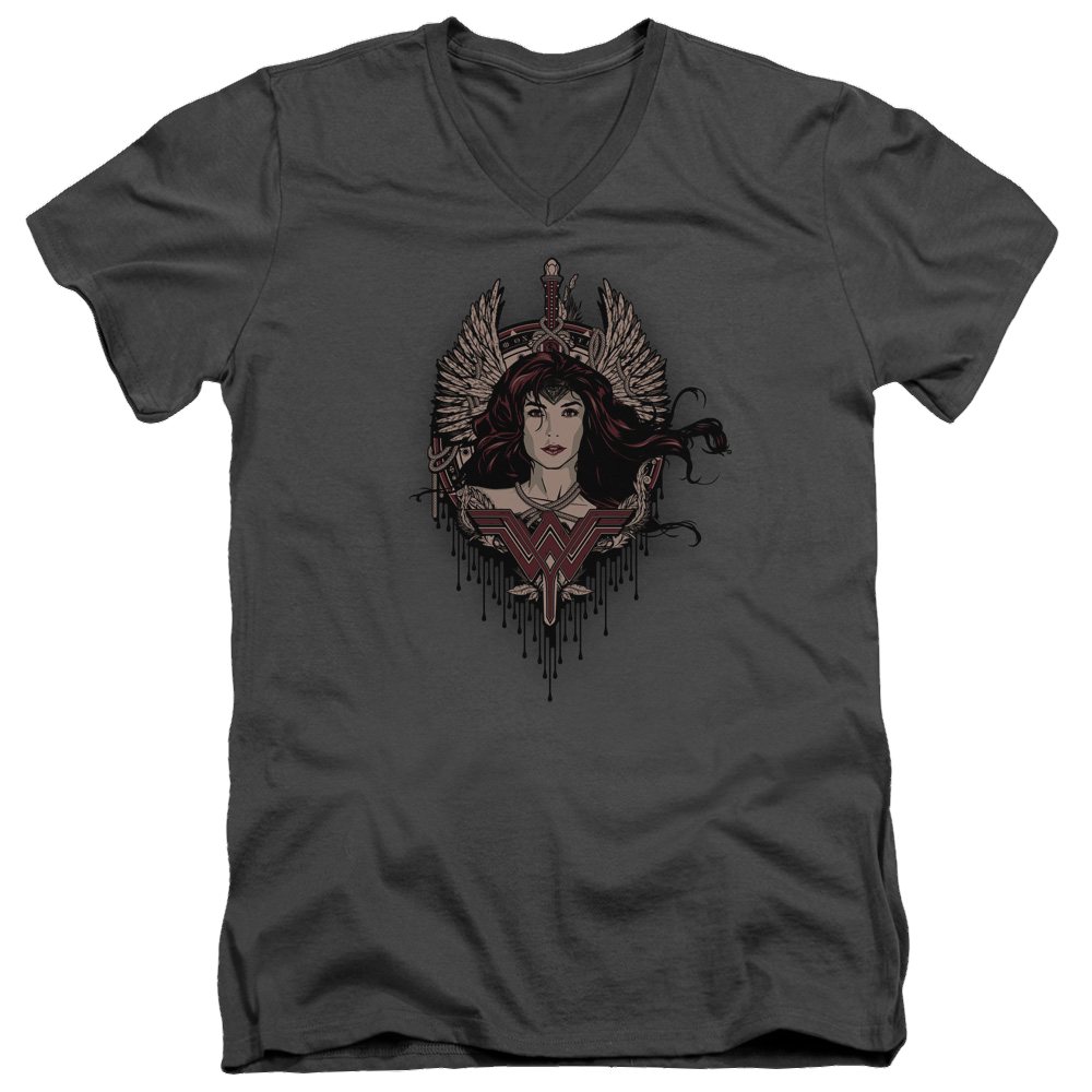 Batman v Superman Winged Goddess - Men's V-Neck T-Shirt Men's V-Neck T-Shirt Batman   