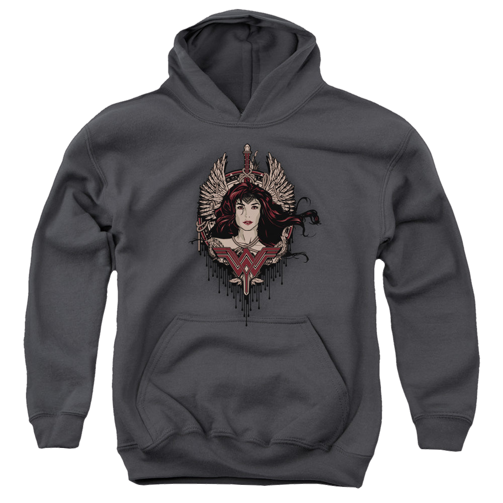 Batman v Superman Winged Goddess - Youth Hoodie Youth Hoodie (Ages 8-12) Batman   