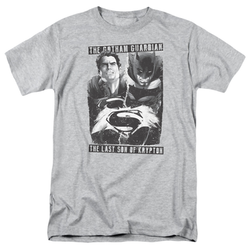 Athletic heather men's regular fit t-shirt with Batman v Superman Guardian V Son graphic