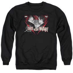 Batman v Superman This Means War - Men's Crewneck Sweatshirt Men's Crewneck Sweatshirt Batman   