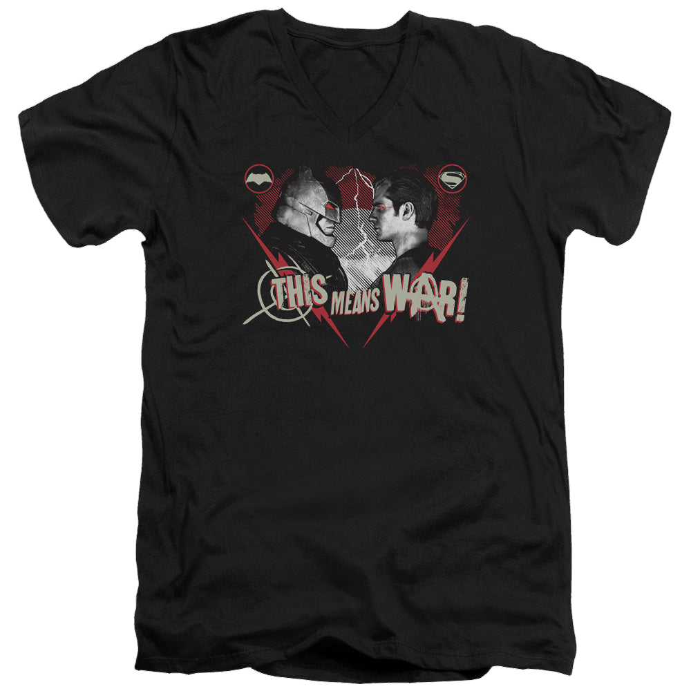 Batman v Superman This Means War - Men's V-Neck T-Shirt Men's V-Neck T-Shirt Batman   