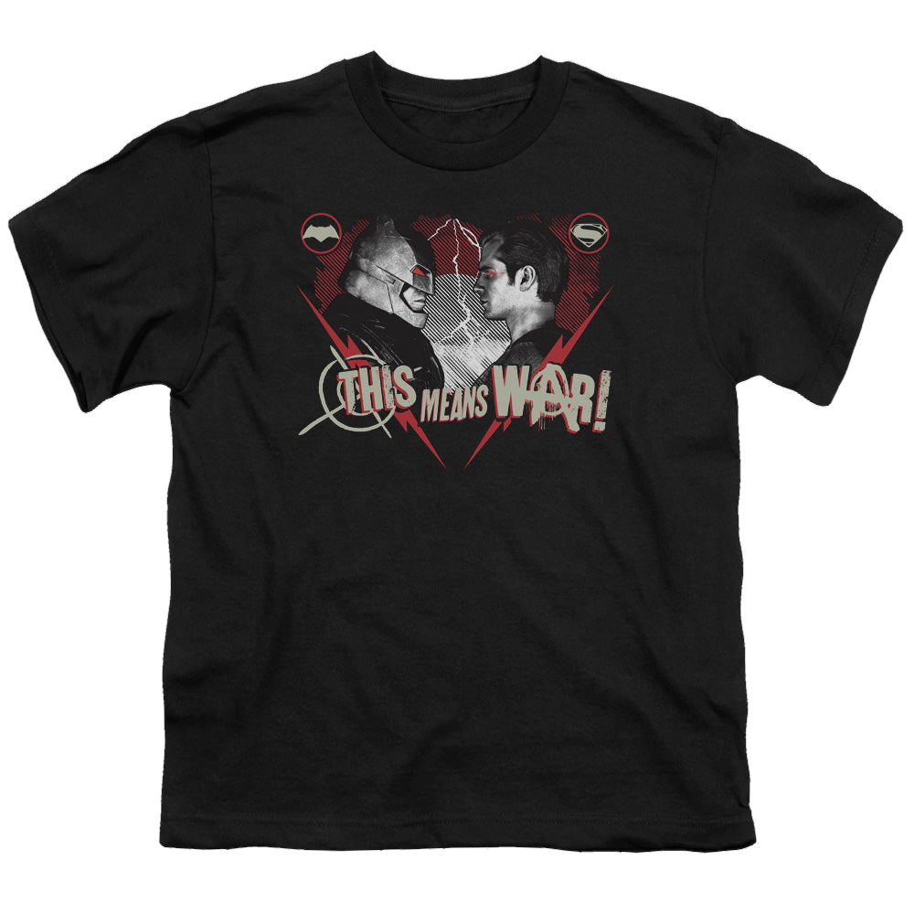 Batman v Superman This Means War - Youth T-Shirt Youth T-Shirt (Ages 8-12) Batman   