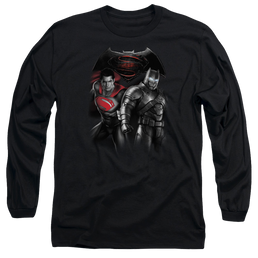 Batman v Superman Stand Off - Men's Long Sleeve T-Shirt Men's Long Sleeve T-Shirt Batman   