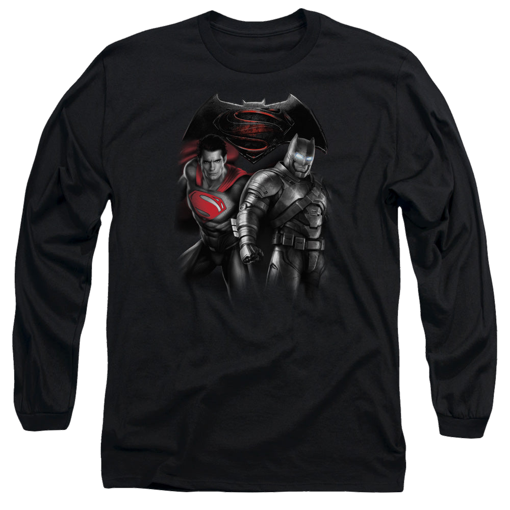 Batman v Superman Stand Off - Men's Long Sleeve T-Shirt Men's Long Sleeve T-Shirt Batman   