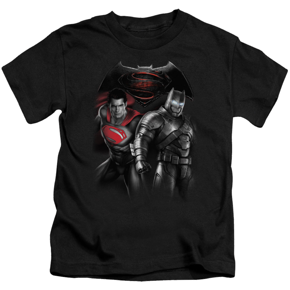 Batman v Superman Stand Off - Kid's T-Shirt Kid's T-Shirt (Ages 4-7) Batman   