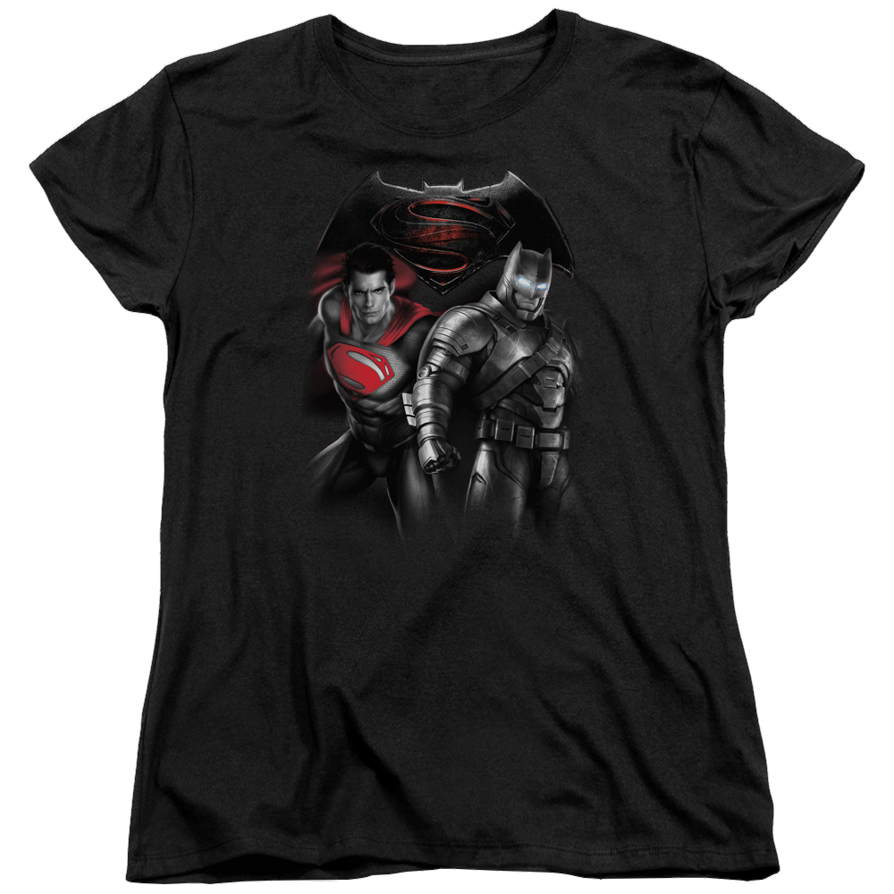 Batman v Superman Stand Off - Women's T-Shirt Women's T-Shirt Batman   