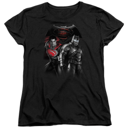 Batman v Superman Stand Off - Women's T-Shirt Women's T-Shirt Batman   