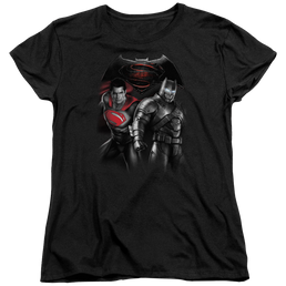 Batman v Superman Stand Off - Women's T-Shirt Women's T-Shirt Batman   