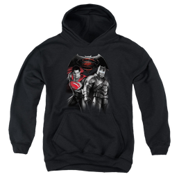 Batman v Superman Stand Off - Youth Hoodie Youth Hoodie (Ages 8-12) Batman   