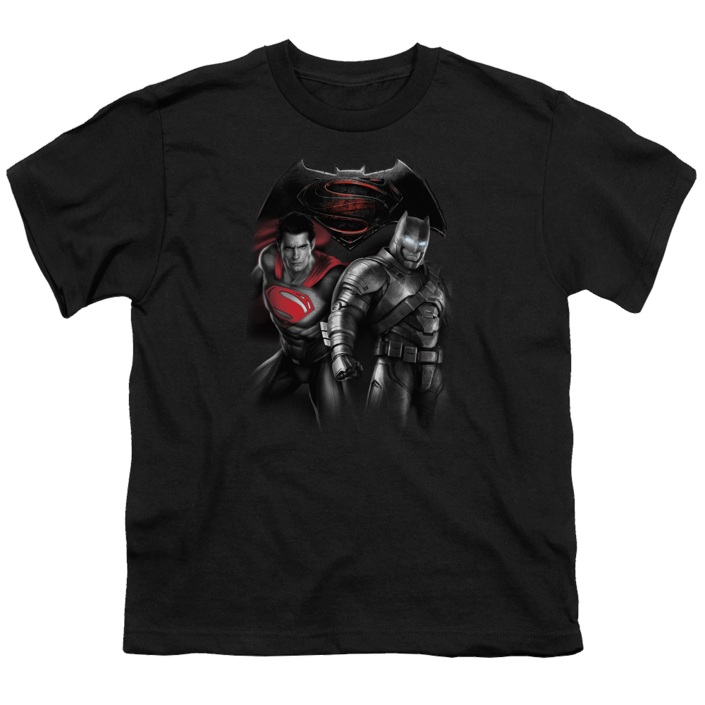 Batman v Superman Stand Off - Youth T-Shirt Youth T-Shirt (Ages 8-12) Batman   