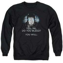 Batman v Superman Do You Bleed - Men's Crewneck Sweatshirt Men's Crewneck Sweatshirt Batman   