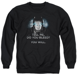 Batman v Superman Do You Bleed - Men's Crewneck Sweatshirt Men's Crewneck Sweatshirt Batman   