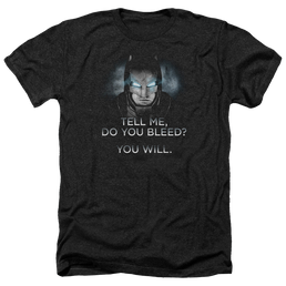 Batman v Superman Do You Bleed - Men's Heather T-Shirt Men's Heather T-Shirt Batman   