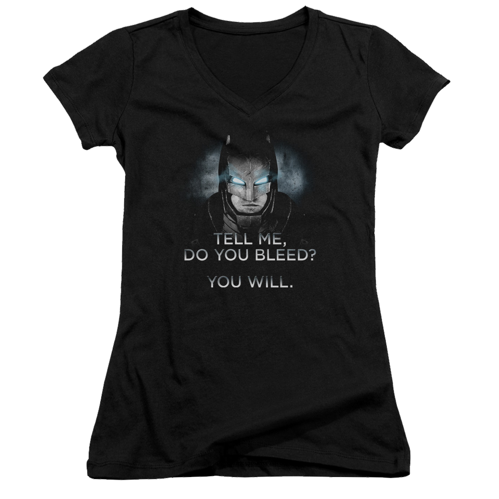 Batman v Superman Do You Bleed - Juniors V-Neck T-Shirt Juniors V-Neck T-Shirt Batman   