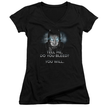 Batman v Superman Do You Bleed - Juniors V-Neck T-Shirt Juniors V-Neck T-Shirt Batman   