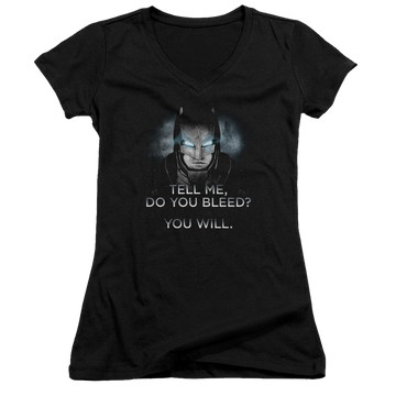 Batman v Superman Do You Bleed - Juniors V-Neck T-Shirt Juniors V-Neck T-Shirt Batman   