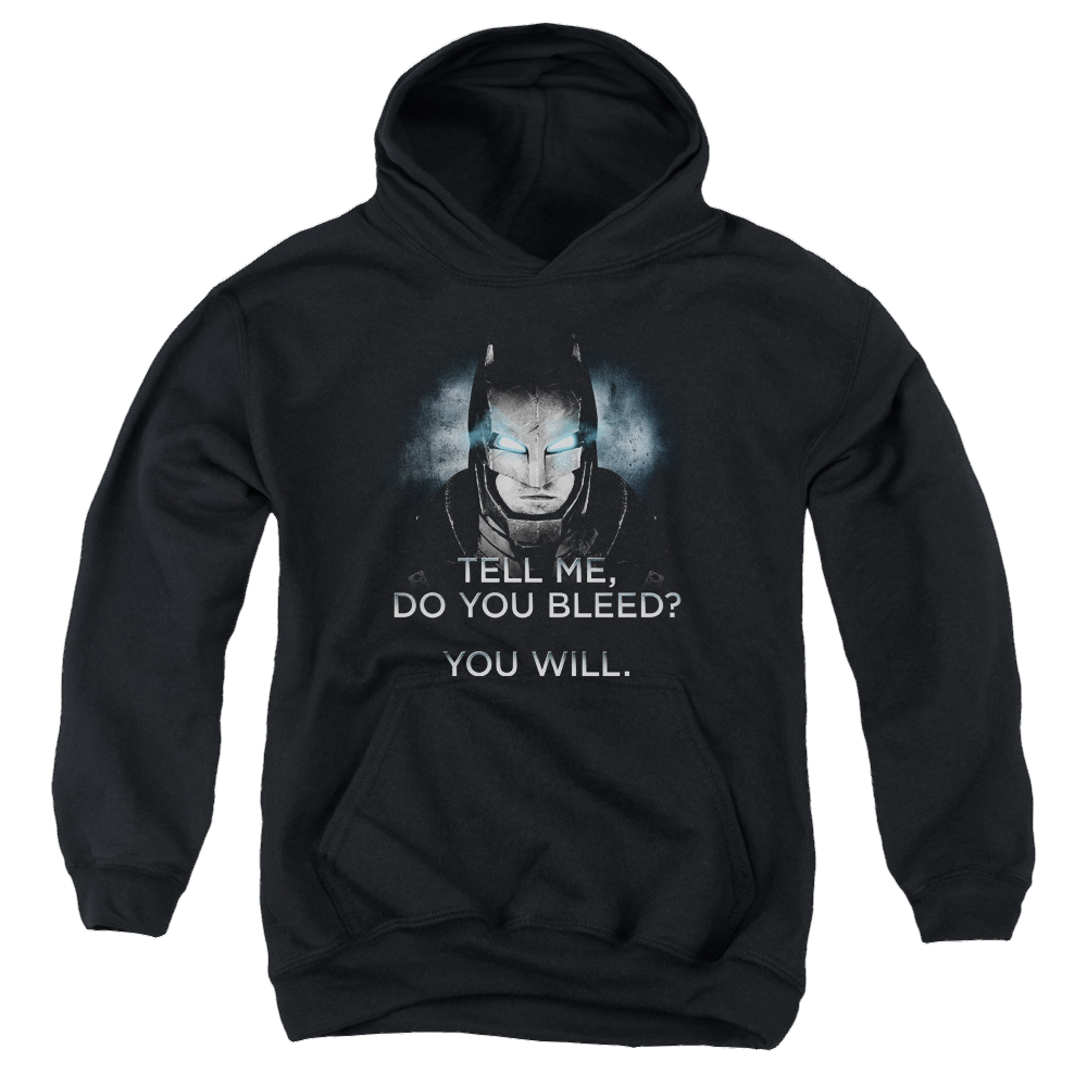 Batman v Superman Do You Bleed - Youth Hoodie Youth Hoodie (Ages 8-12) Batman   