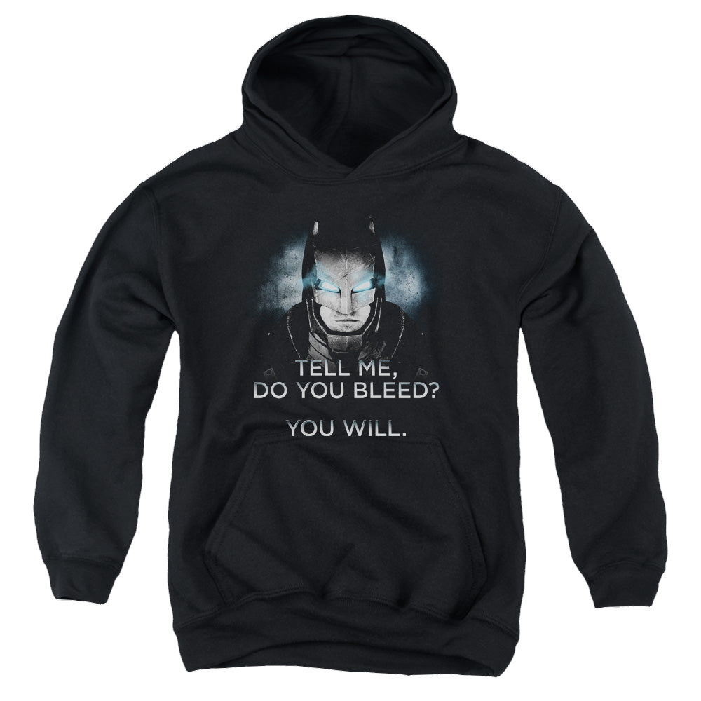 Batman v Superman Do You Bleed - Youth Hoodie Youth Hoodie (Ages 8-12) Batman   