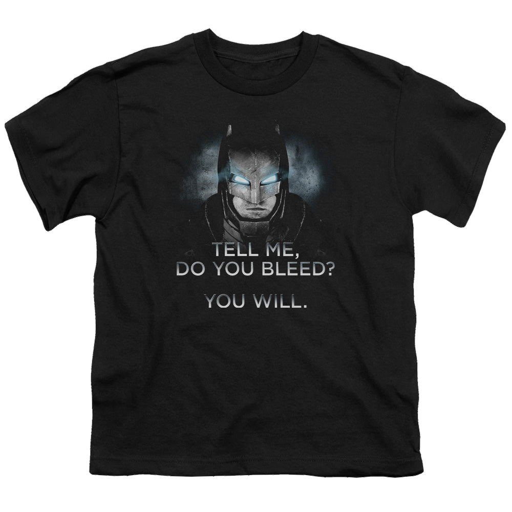 Batman v Superman Do You Bleed - Youth T-Shirt Youth T-Shirt (Ages 8-12) Batman   