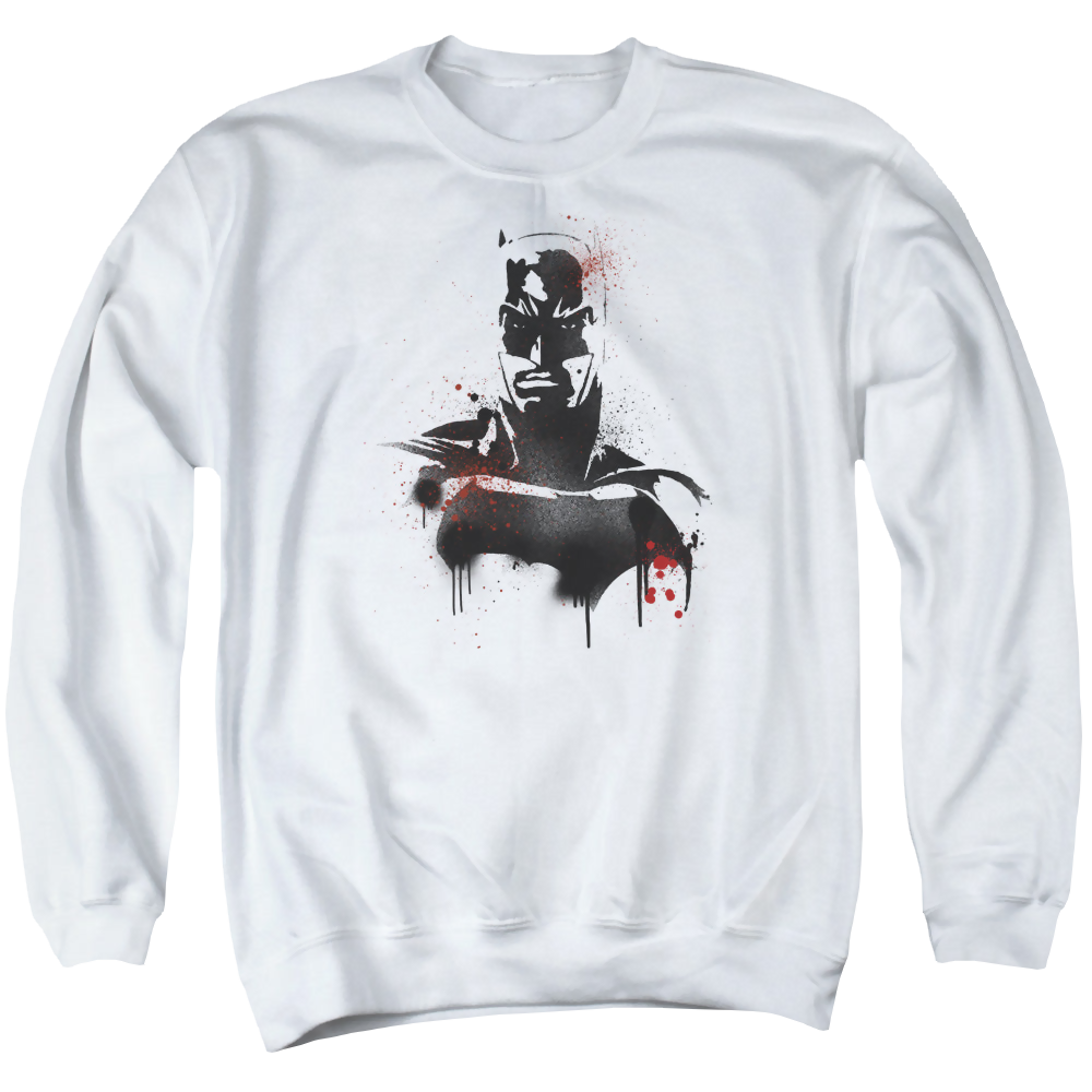 Batman v Superman Batman Spray - Men's Crewneck Sweatshirt Men's Crewneck Sweatshirt Batman   