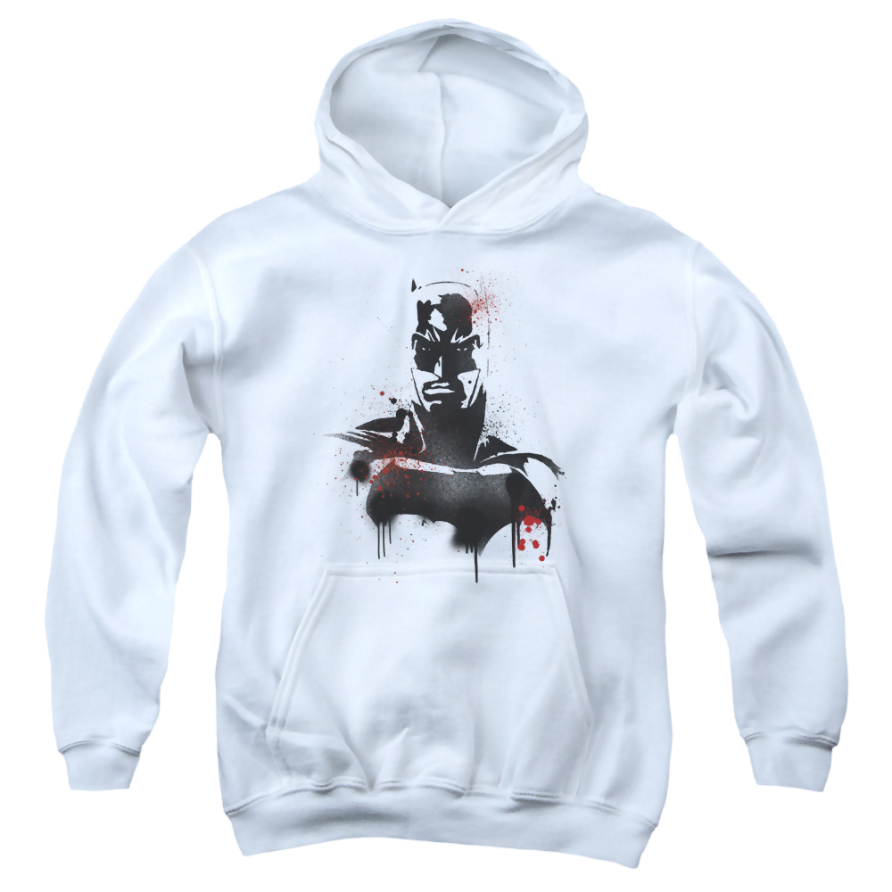 Batman v Superman Batman Spray - Youth Hoodie Youth Hoodie (Ages 8-12) Batman   