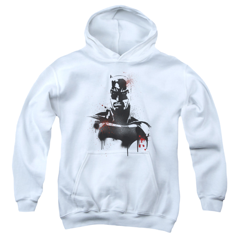 Batman v Superman Batman Spray - Youth Hoodie Youth Hoodie (Ages 8-12) Batman   