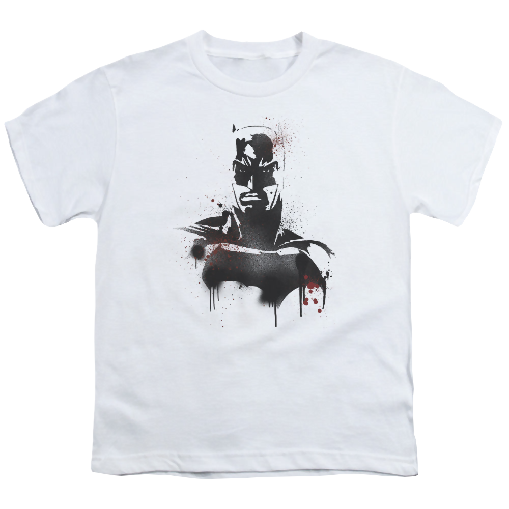 Batman v Superman Batman Spray - Youth T-Shirt Youth T-Shirt (Ages 8-12) Batman   