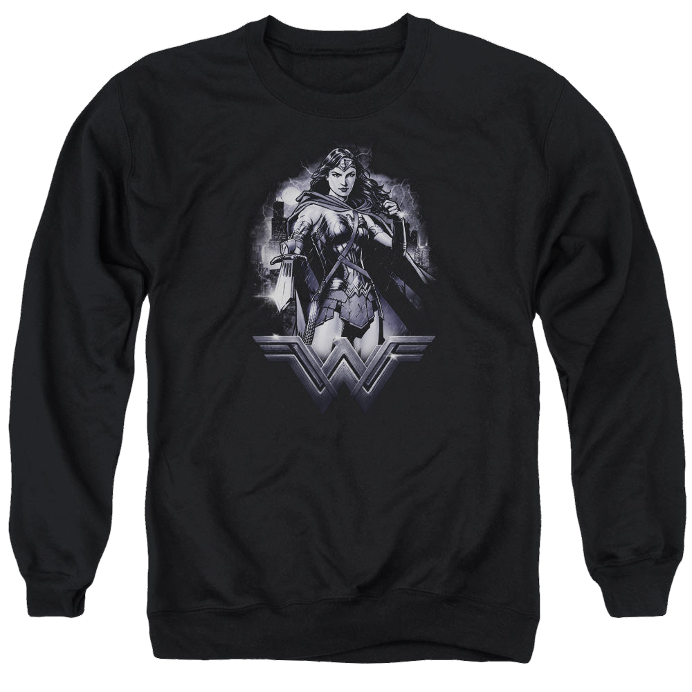 Batman v Superman Rainy Night - Men's Crewneck Sweatshirt Men's Crewneck Sweatshirt Batman   