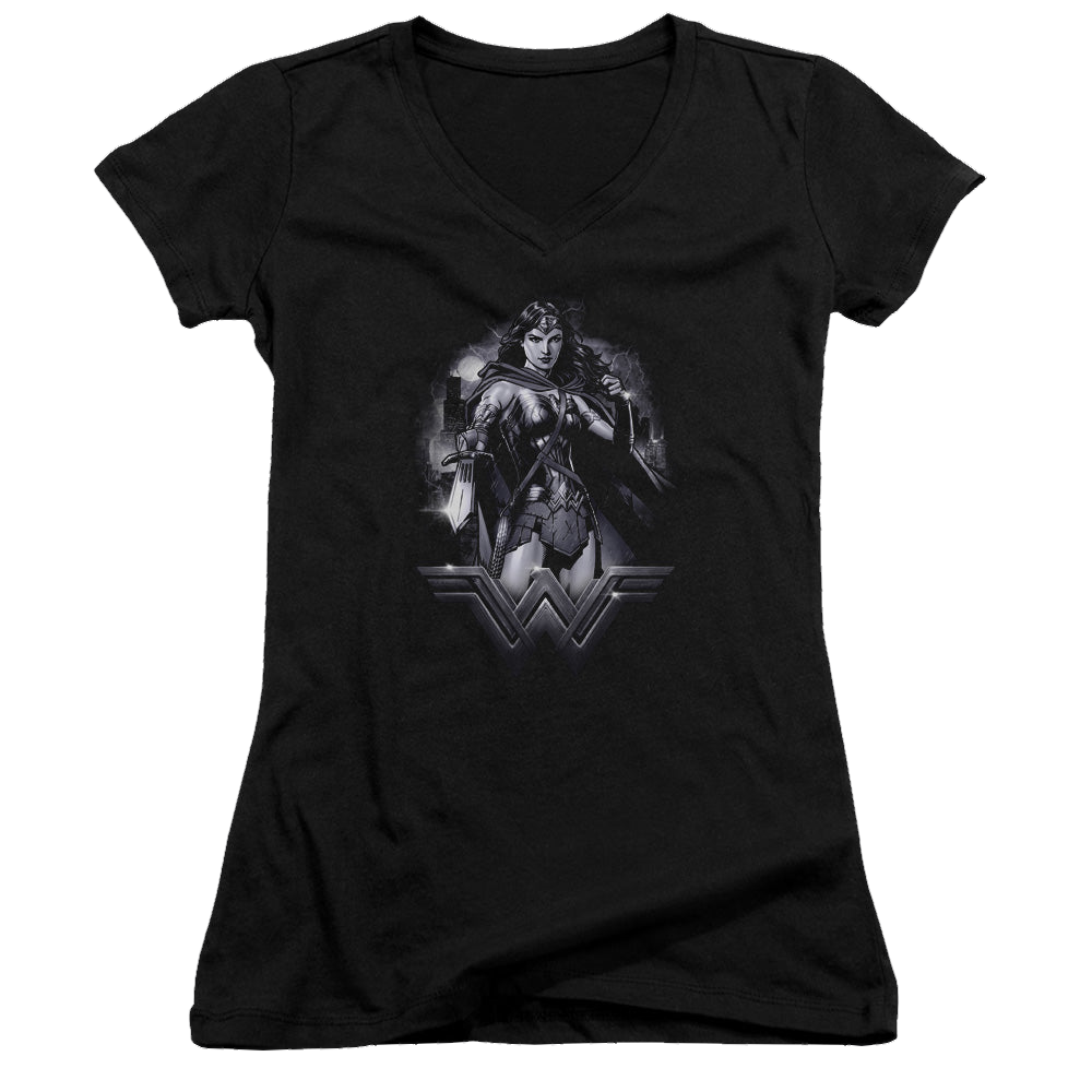 Batman v Superman Rainy Night - Juniors V-Neck T-Shirt Juniors V-Neck T-Shirt Batman   