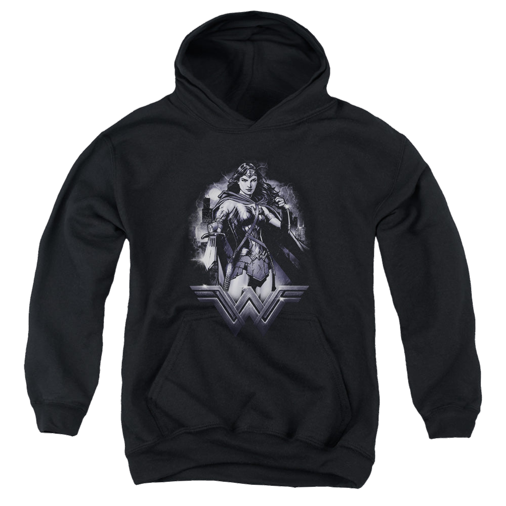 Batman v Superman Rainy Night - Youth Hoodie Youth Hoodie (Ages 8-12) Batman   