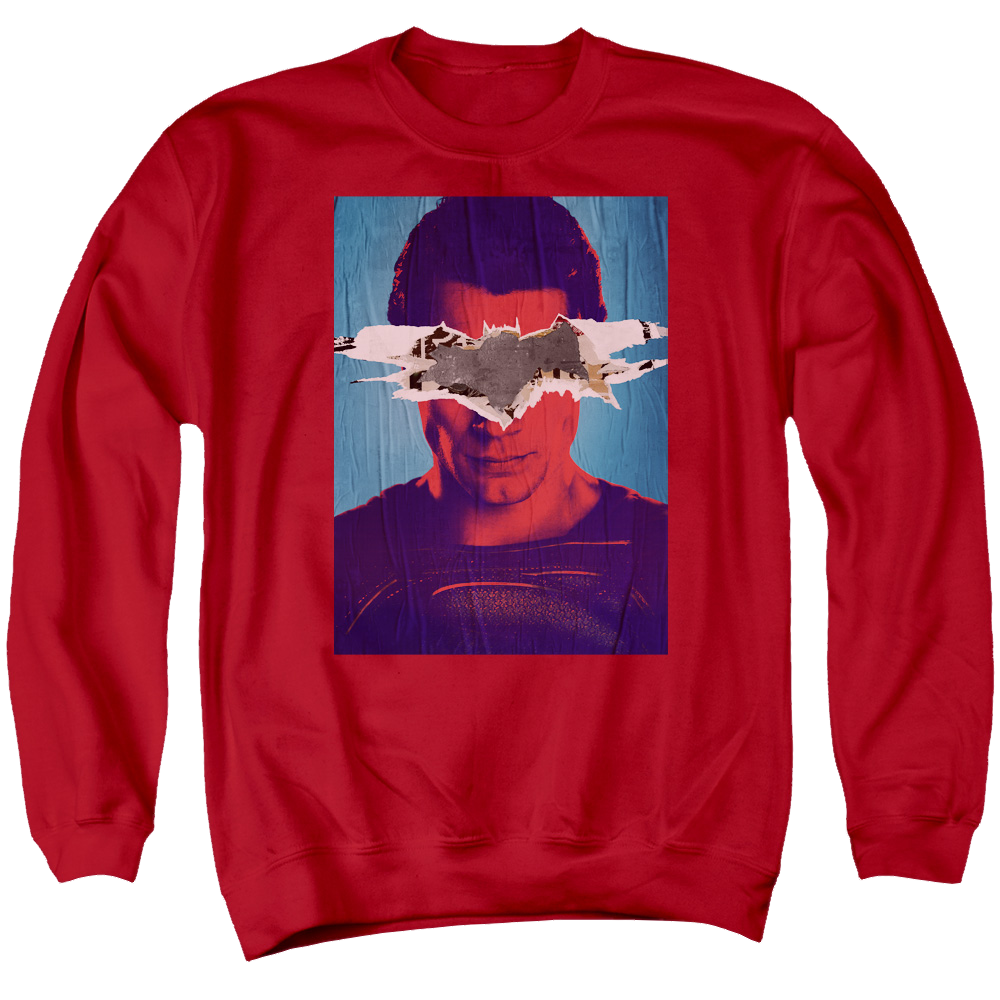Batman v Superman Superman Poster - Men's Crewneck Sweatshirt Men's Crewneck Sweatshirt Batman   