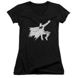 Batman v Superman Knight Silhouette - Juniors V-Neck T-Shirt Juniors V-Neck T-Shirt Batman   