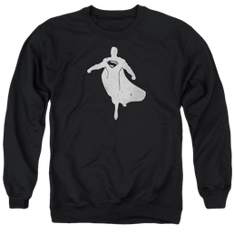 Batman v Superman Superman Silhouette - Men's Crewneck Sweatshirt Men's Crewneck Sweatshirt Batman   