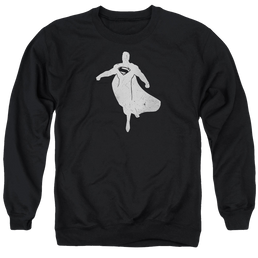 Batman v Superman Superman Silhouette - Men's Crewneck Sweatshirt Men's Crewneck Sweatshirt Batman   
