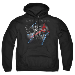 Batman v Superman Lightning Fight - Pullover Hoodie Pullover Hoodie Batman   