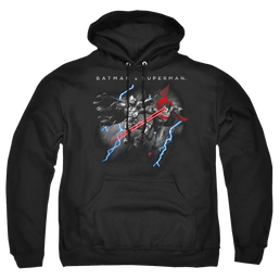 Batman v Superman Lightning Fight - Pullover Hoodie Pullover Hoodie Batman   